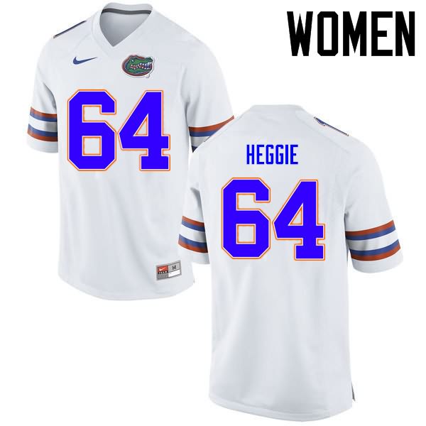 Women's NCAA Florida Gators Tyler Jordan #64 Stitched Authentic Nike White College Football Jersey ZBK7065JV